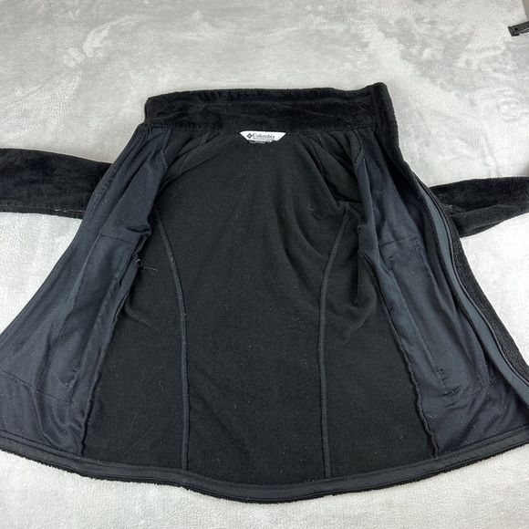 Columbia Black Fuzzy Jacket Women's Small - Picture 8 of 11